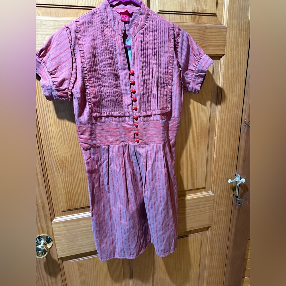 Urban Outfitters Pink Button-Up Dress